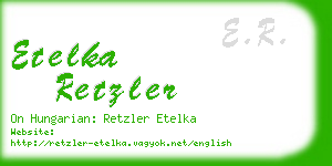 etelka retzler business card